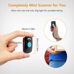 Mini 1D Wireless Barcode Scanner, Evnvn 3-in-1 2.4G Wireless USB Wired Bluetooth Bar Code Reader Portable Scanning Compatible with Android, iOS, Tablet, Windows for Library, Express